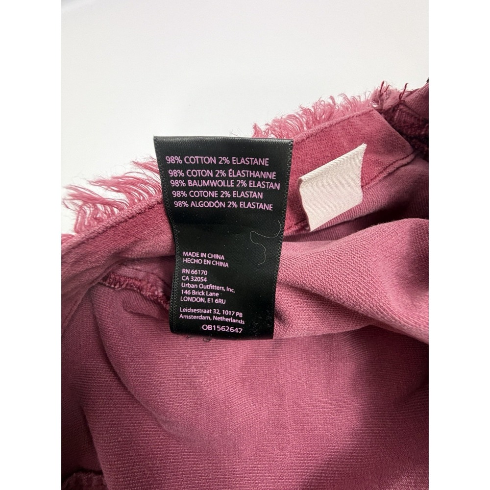 BDG Iona Zip Front Flare Pants Size 24 Pink Corduroy Low Rise Bell Bottom - Picture 8 of 12